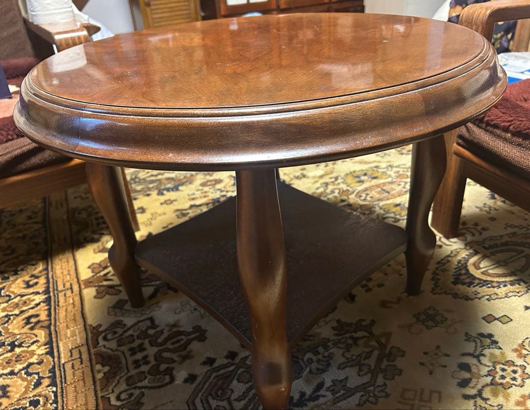 【昭和ヴィンテージ】高級家具ラウンドテーブル
