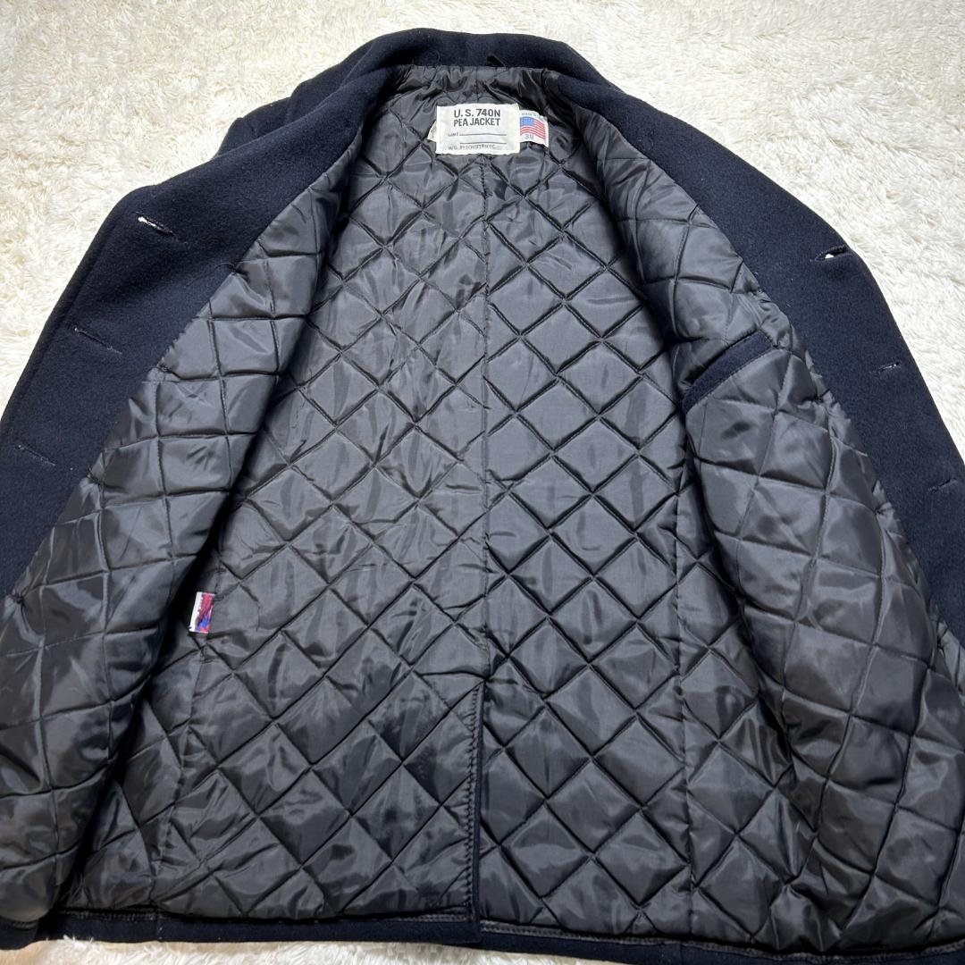 美品✨ショット 740N ピーコート キルティング ダブルボタン アメリカ製 M