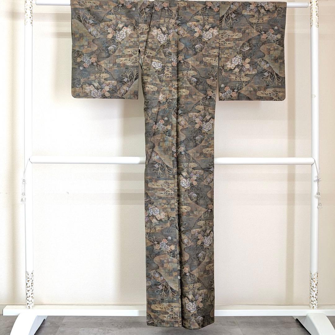 ⭐︎K0967 美品 逸品 お洒落 都喜ヱ門 7マルキ 正絹 木綿 大島紬