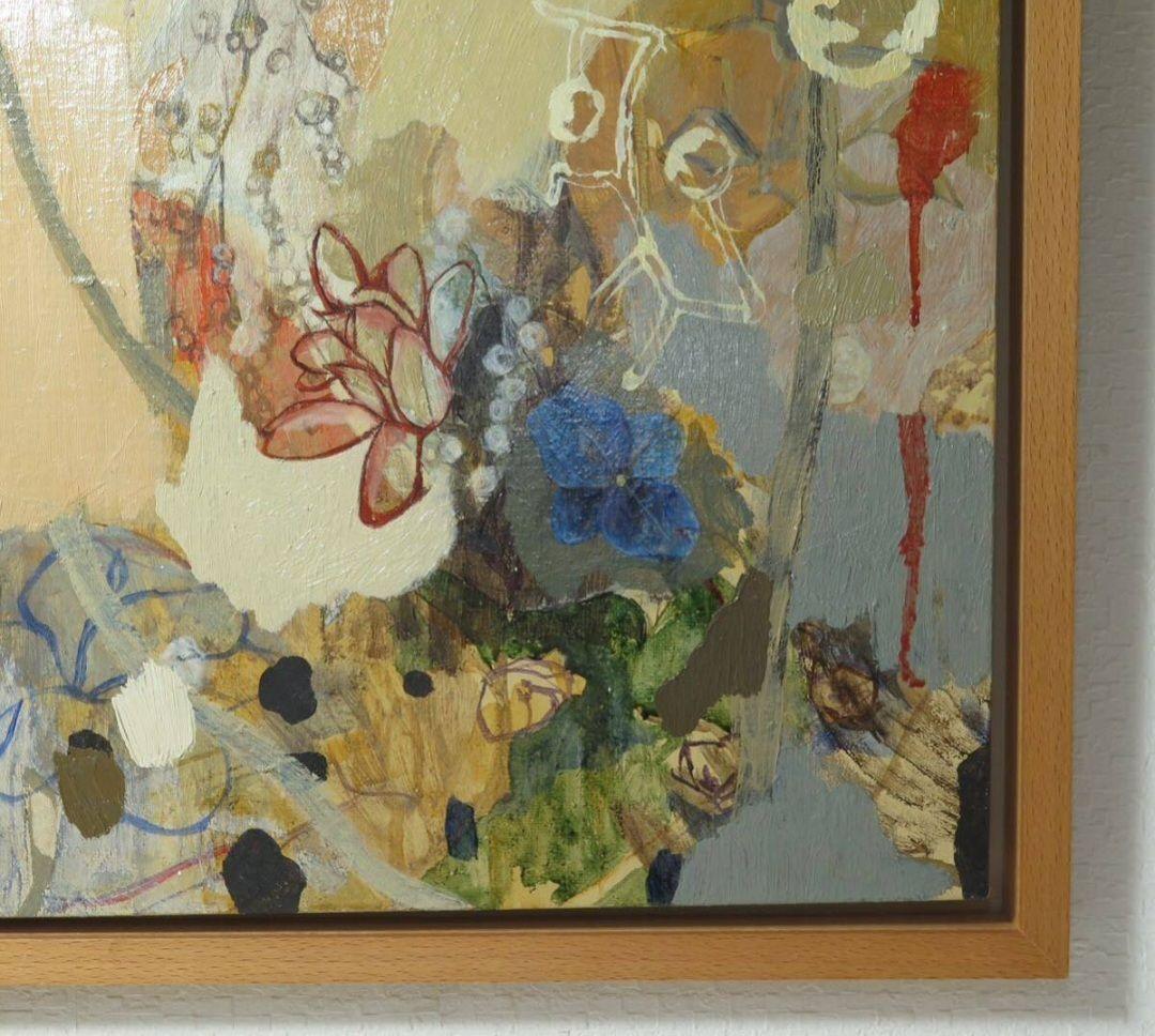 荻野夕奈　Garden-26 2011 油絵額装 現在ご活躍中の人気画家