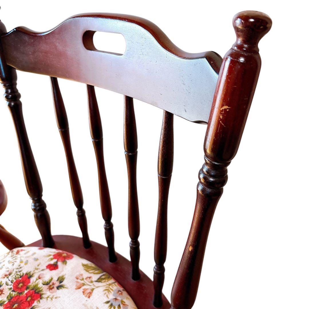 【ちひろ】① MIKIMOKU 2脚　椅子　花柄　ヴィンテージ　チェア