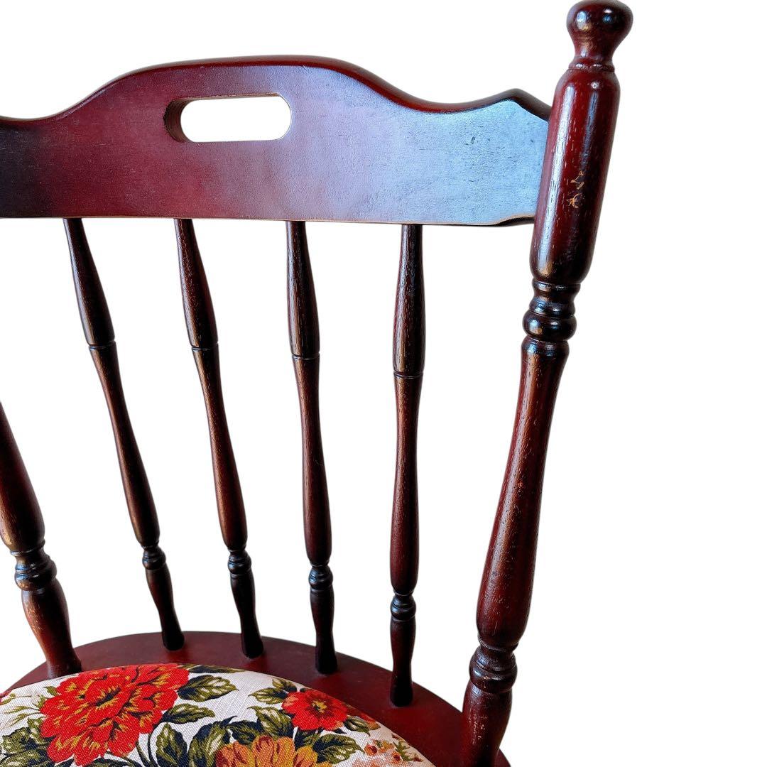 【ちひろ】① MIKIMOKU 2脚　椅子　花柄　ヴィンテージ　チェア