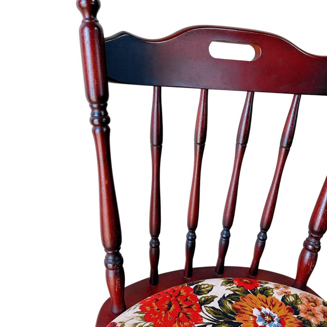 【ちひろ】① MIKIMOKU 2脚　椅子　花柄　ヴィンテージ　チェア