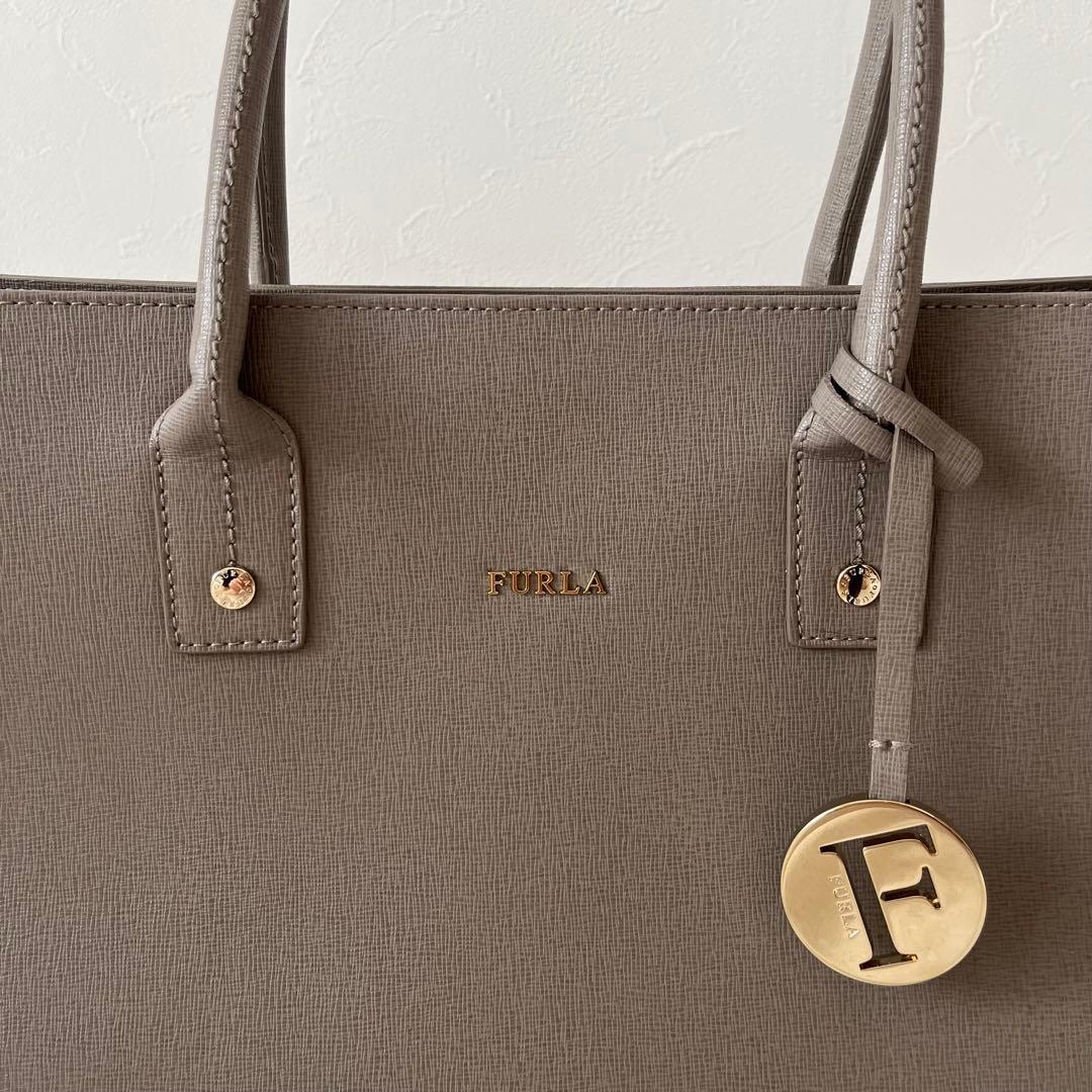 【Amy】FURLA フルラ バッグ A4 トートバッグ ベージュ