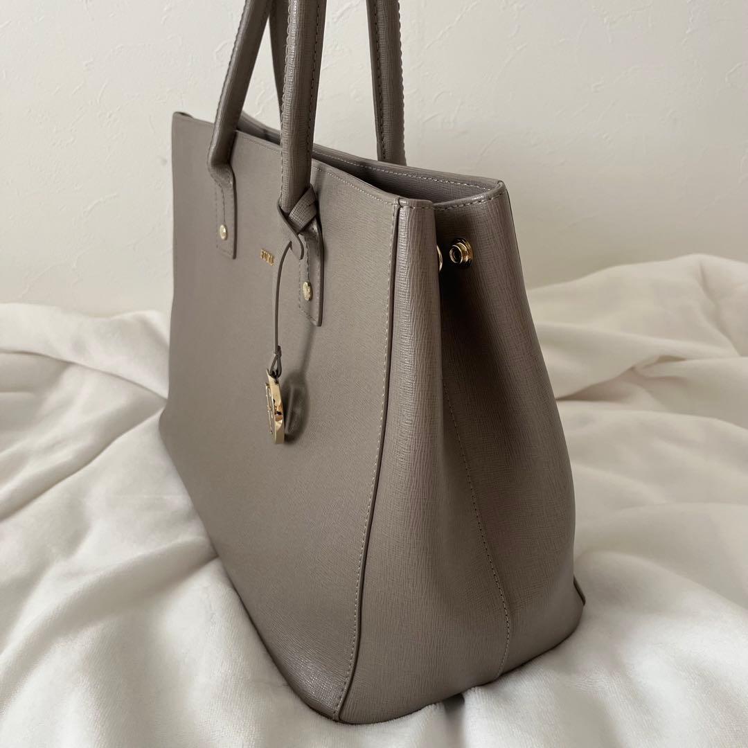 【Amy】FURLA フルラ バッグ A4 トートバッグ ベージュ