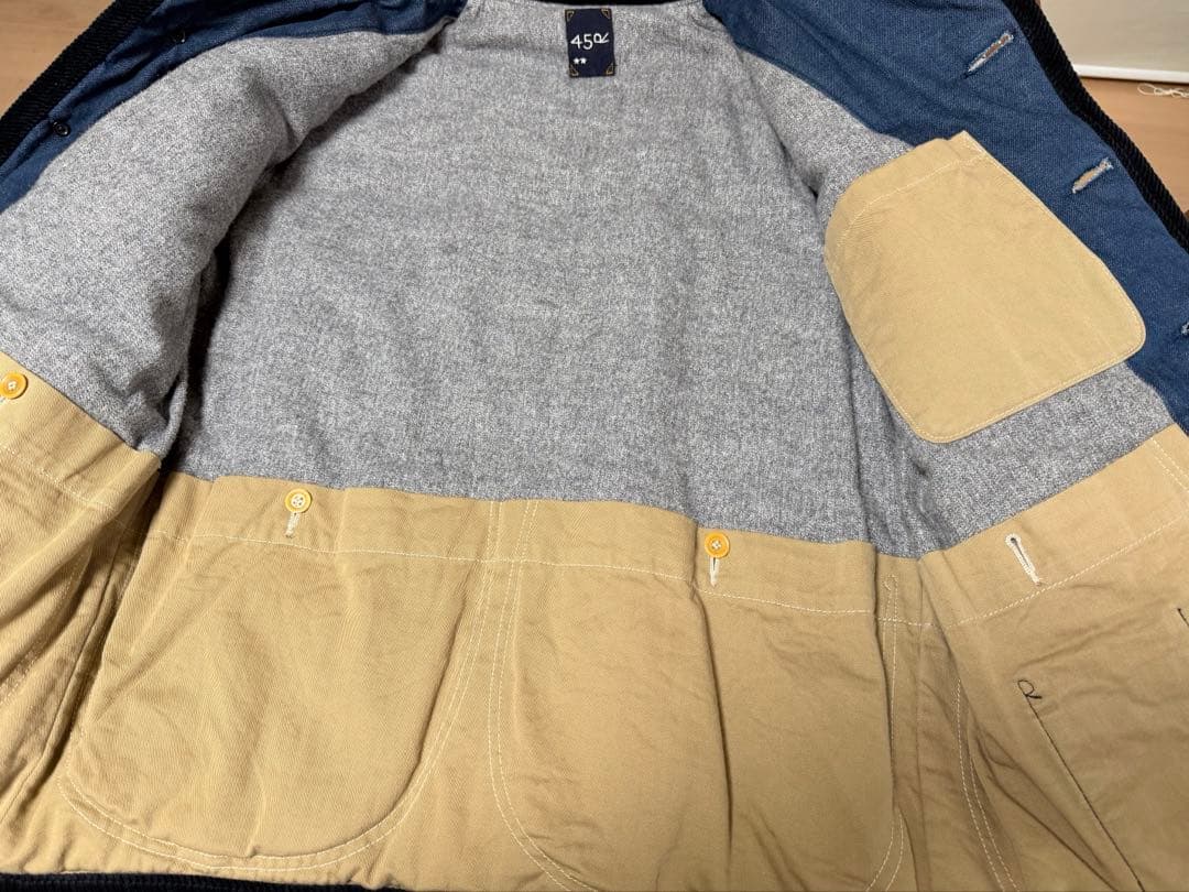 【お値下げ中】45rpm 小麦　デニム　キルティングジャケット