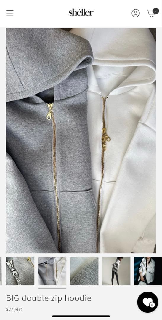 sheller パーカー