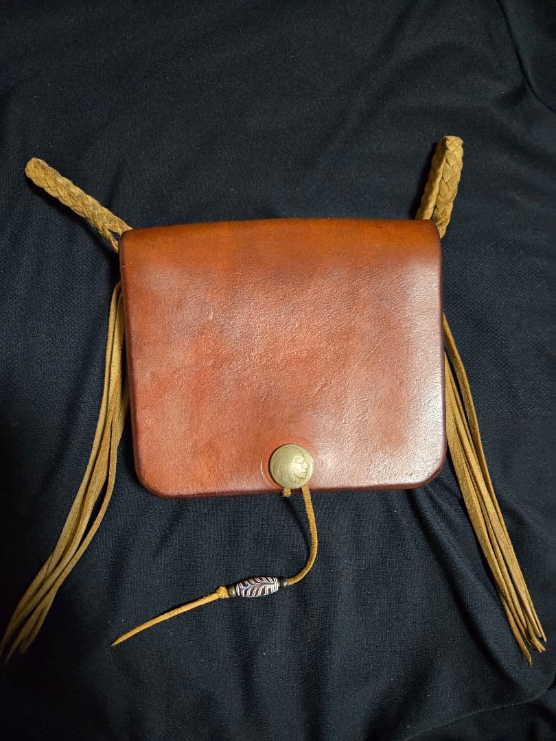 t*o様 goro's　ゴローズ　Old腰掛けバッグ　アンティークフェザービーズ