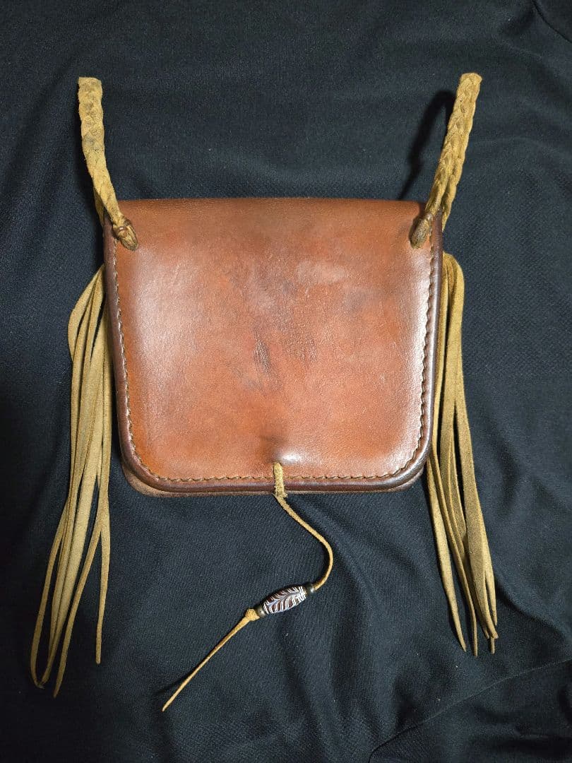 t*o様 goro's　ゴローズ　Old腰掛けバッグ　アンティークフェザービーズ