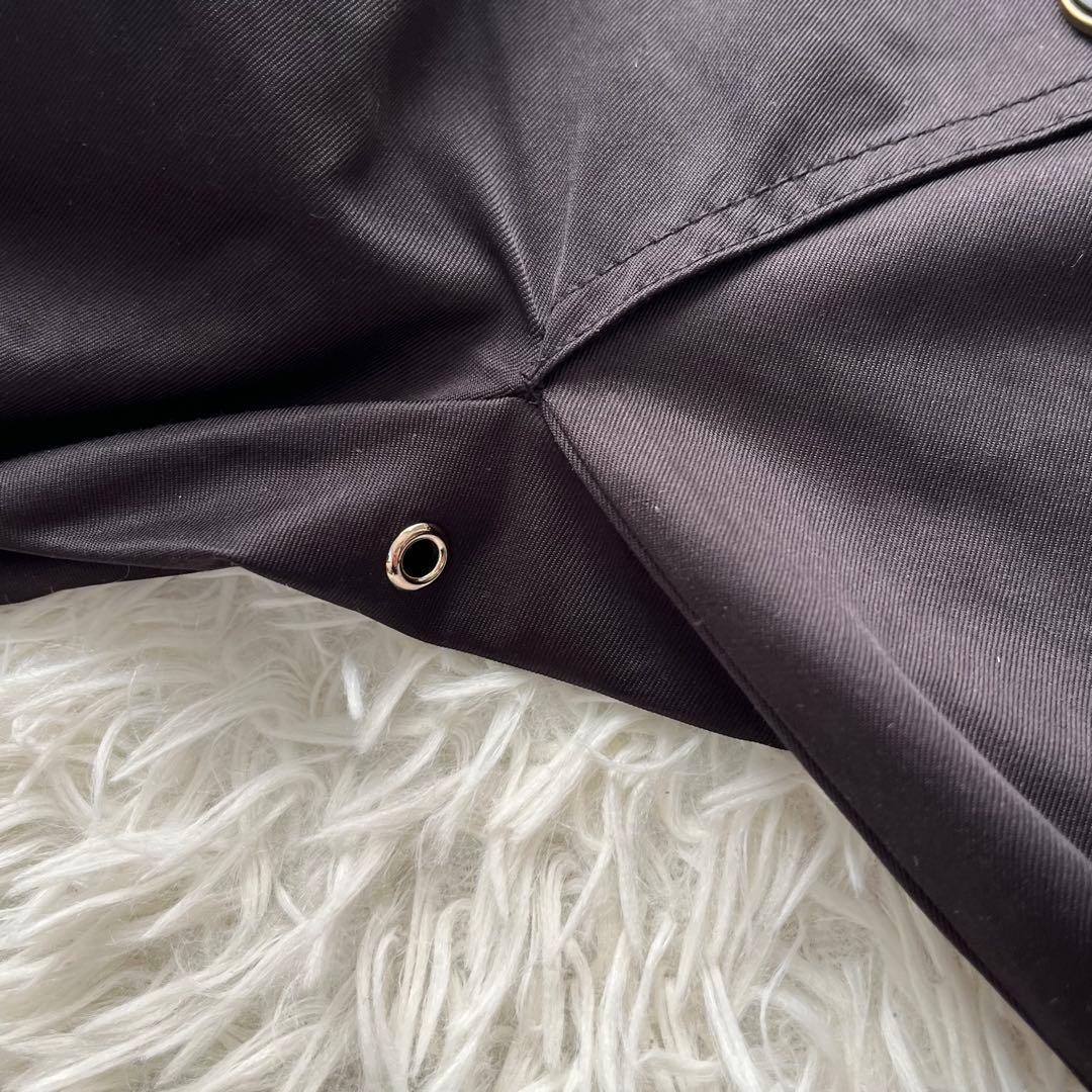 【美品】マックスマーラ ロングトレンチコート ベルト付き ダブル ブラック40