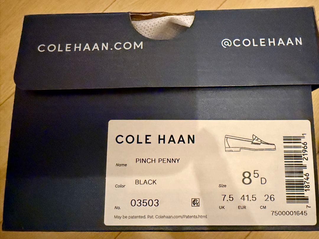 未使用 COLEHAANコールハーン ピンチペニーローファー ガラスレザー