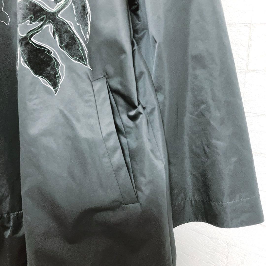 トクコプルミエヴォル 花 刺繍 オーバーサイズ コート 9号 ブラック バルーン