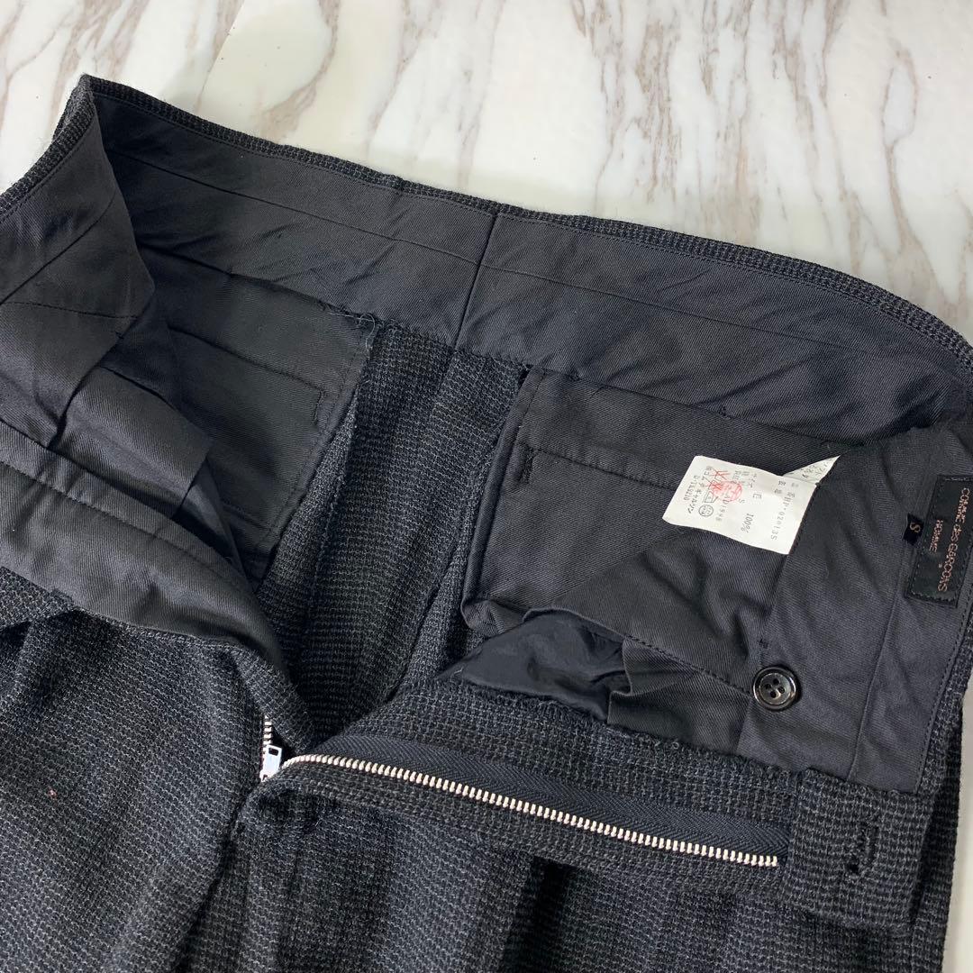 90s COMME des GARCONS ２タックワイドスラックス S ウール