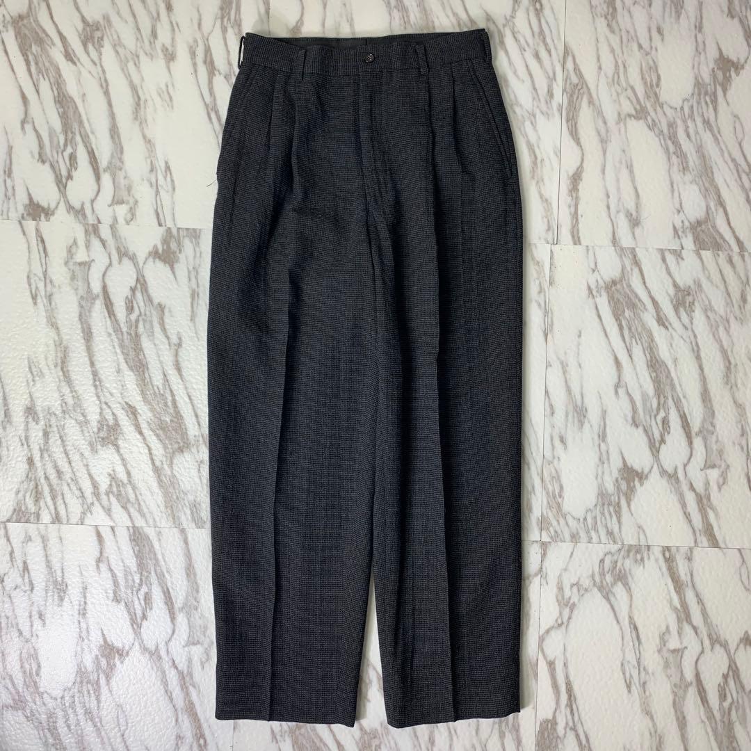 90s COMME des GARCONS ２タックワイドスラックス S ウール