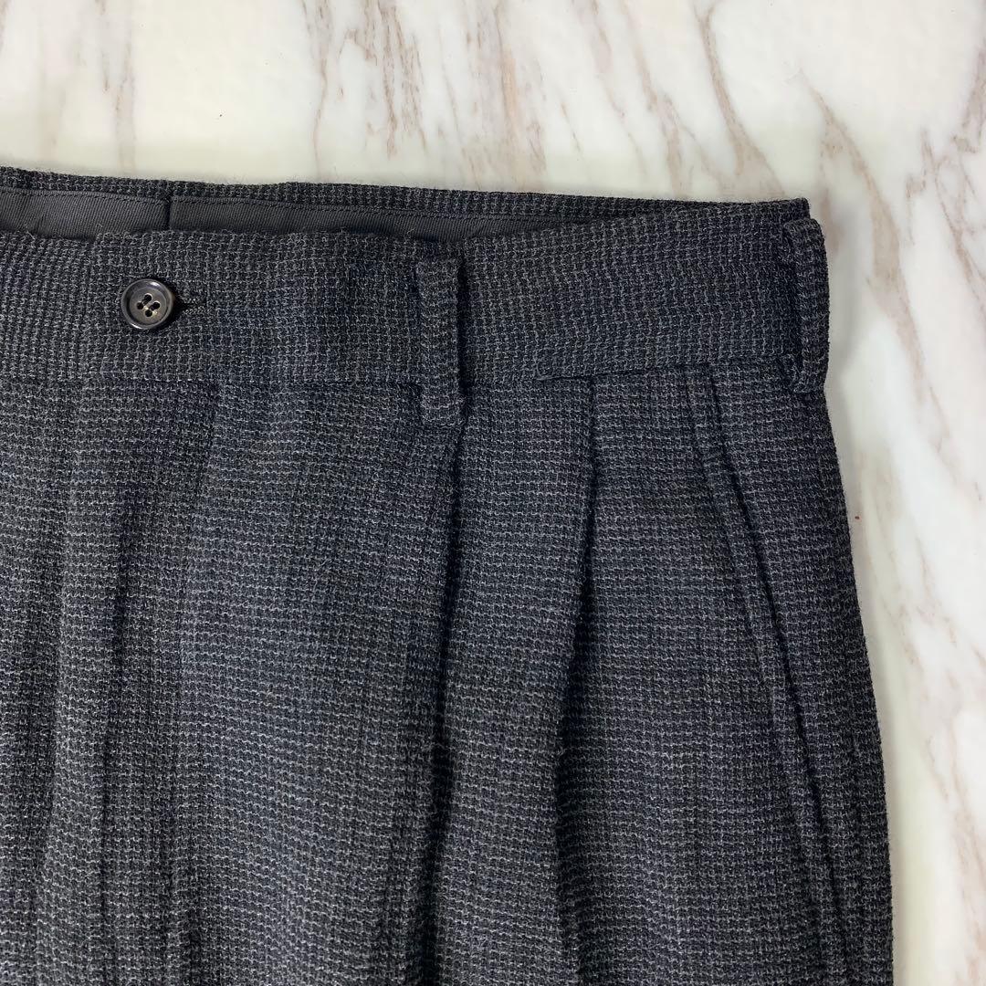 90s COMME des GARCONS ２タックワイドスラックス S ウール