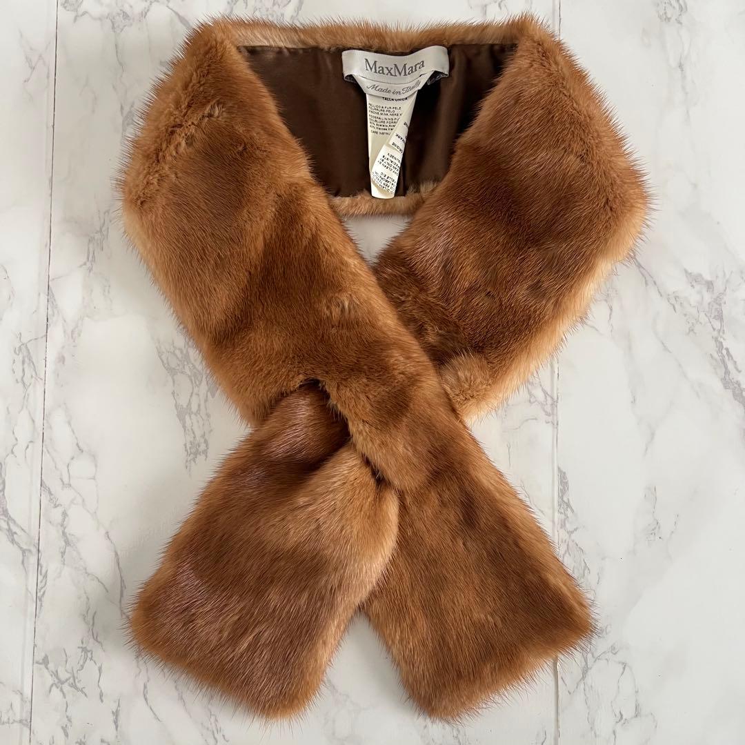 MaxMara　マックスマーラ　ミンクファー　リアルファー　白タグ