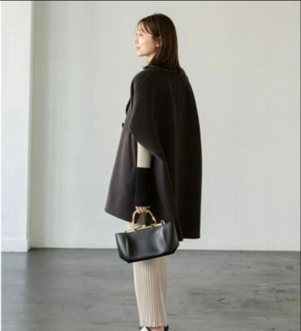 ＊Noble ノーブル MTRリバーポンチョジレ カシミヤ混 ウール