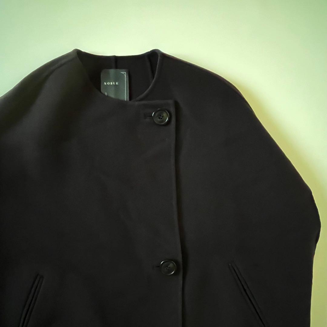 ＊Noble ノーブル MTRリバーポンチョジレ カシミヤ混 ウール