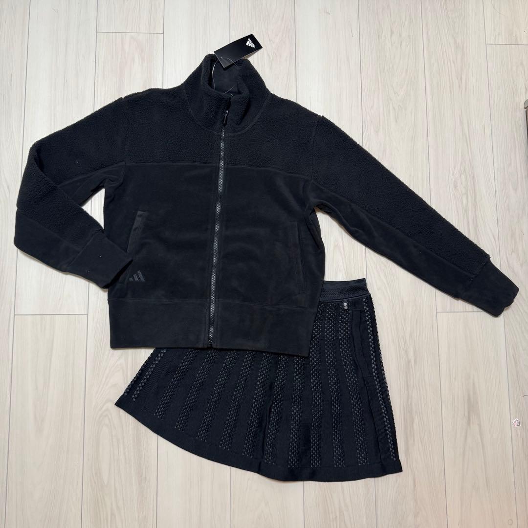 アディダス セットアップ もこもこ ジャケット フリース プライムニットスカート