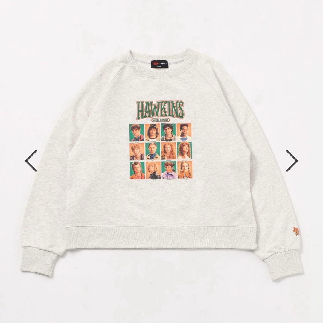 stranger things コラボ　アソートスウェットプルオーバー　M