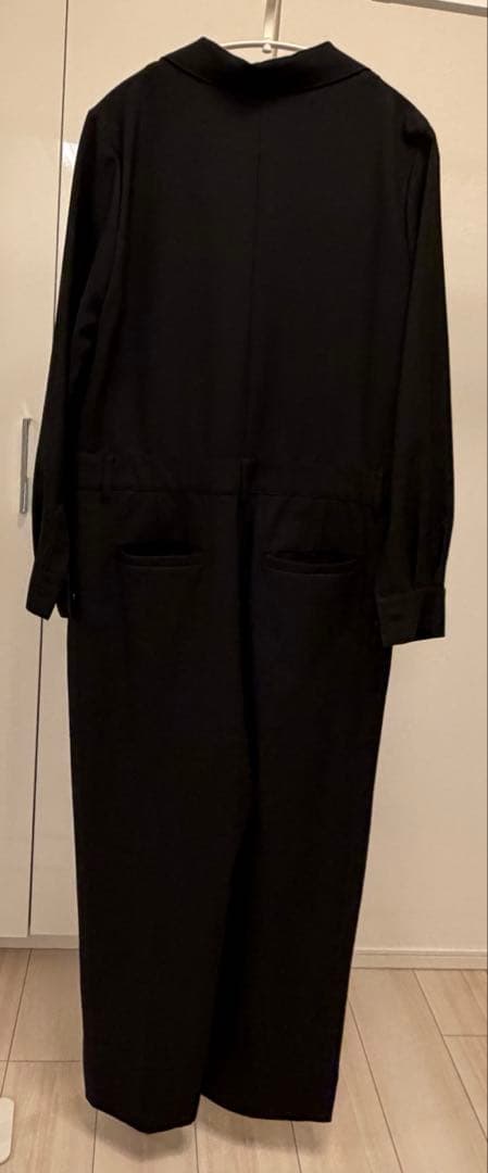 美品 ウィムガゼット THE PAUSE テーラーカラージャンプスーツ ブラック