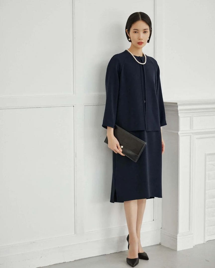 美品✨SOEJU ソージュ　2WAYワンピース　ネイビー　Mサイズ　現行品