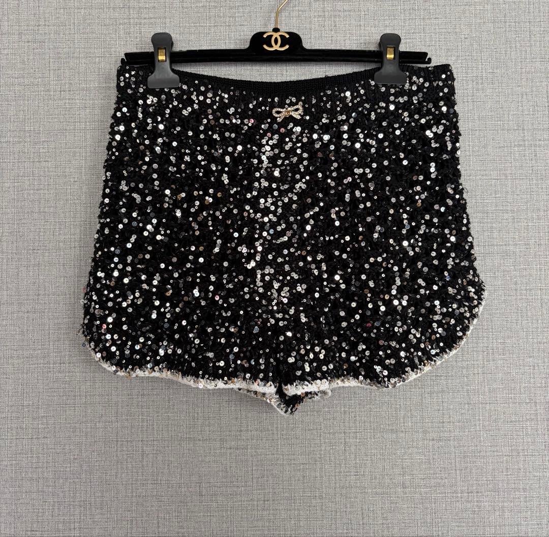 未使用 CHANEL シャネル⭐︎ショートパンツ⭐︎スパンコール23SS