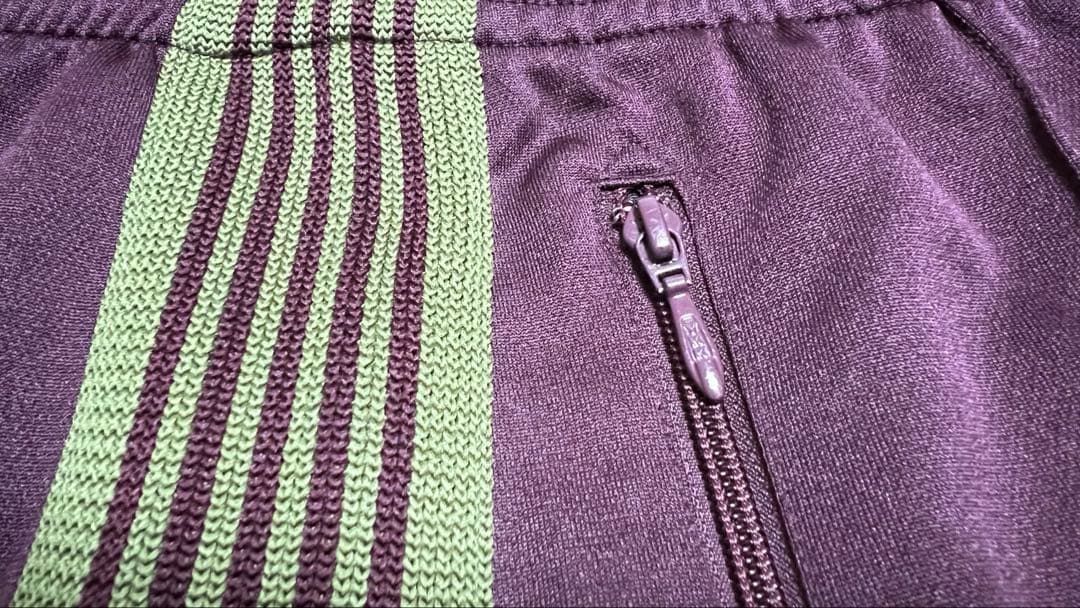 【国内正規品】Needles トラックパンツ 22AW エッグプラント ジップ