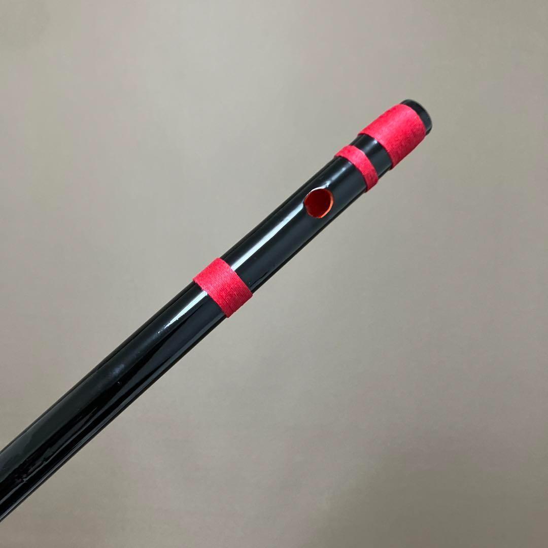 二本調子 F#管　唄物　ドレミ調　天地糸巻　MR2-16　黒塗　西洋音階　竹笛