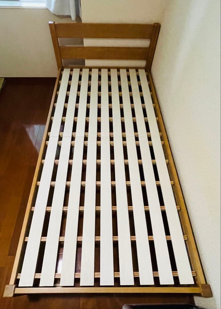 無印良品　木製ベッド　オーク材突板　シングル
