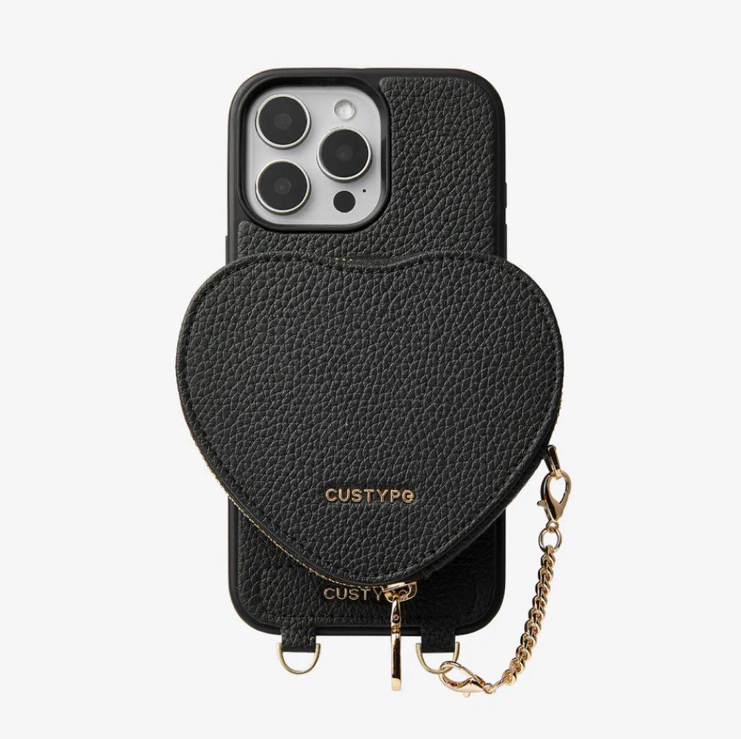 ☆　iPhone16 CUSTYPE ハート型ケースとストラップセット