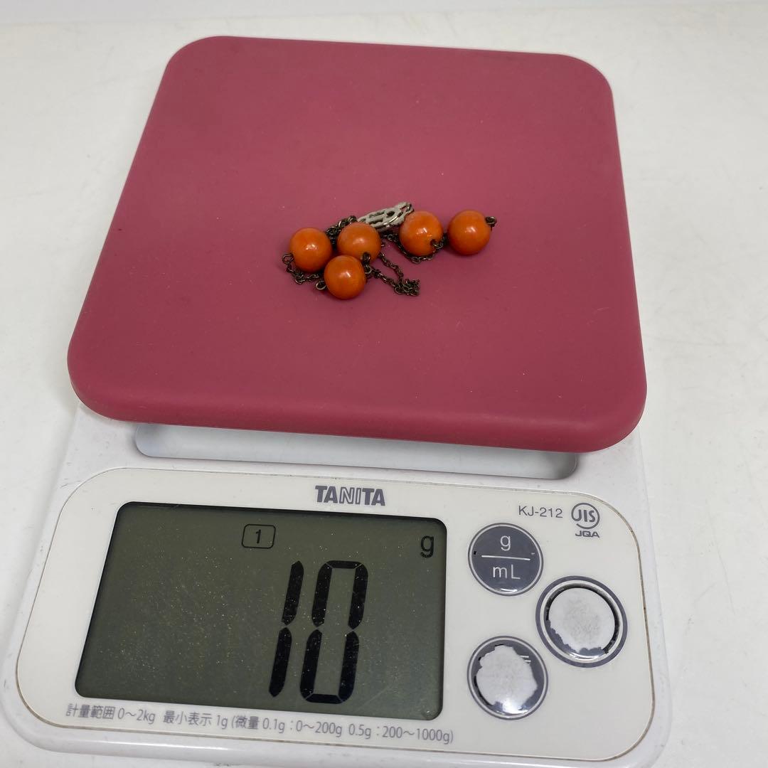 専用　本赤珊瑚　玉珊瑚ネックレス　10g 東さ7-0302☆2F