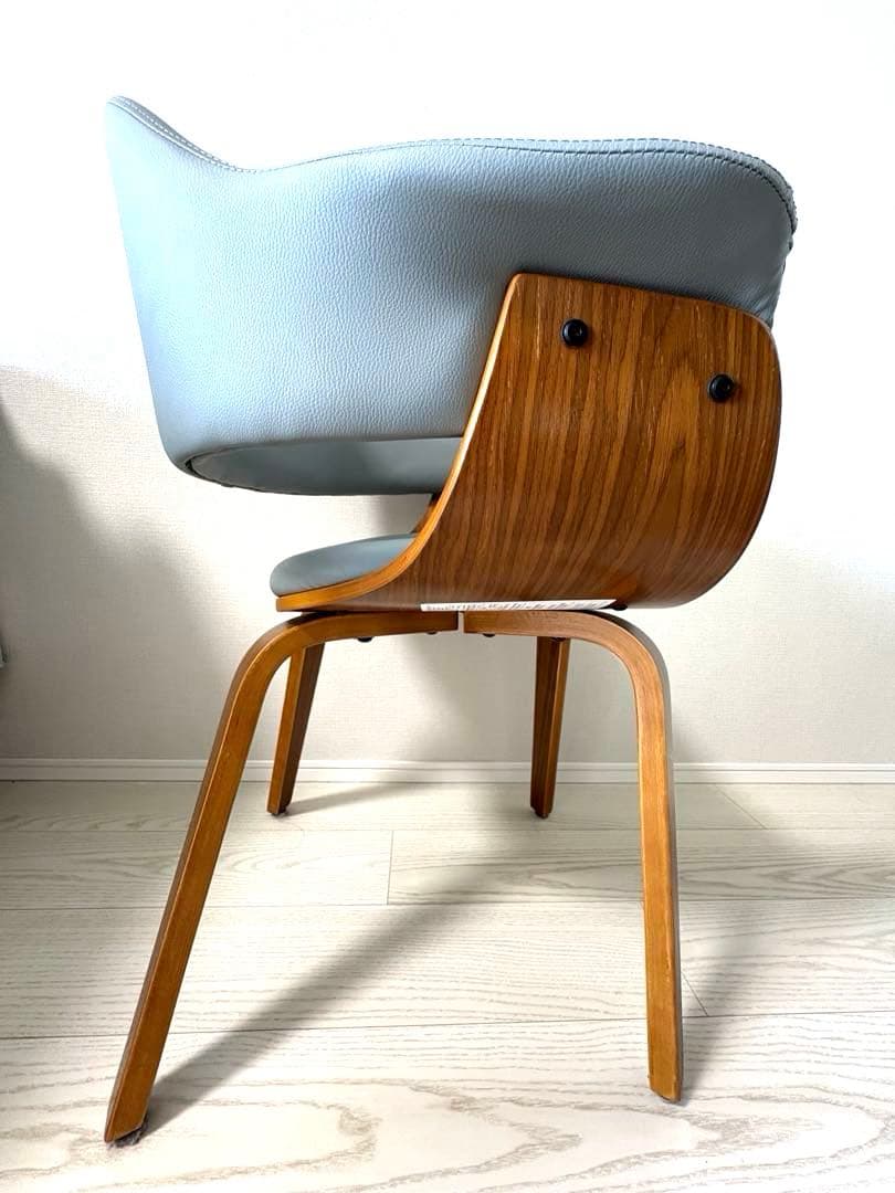 美品 完成品アルメンリビング ダイニングチェア グレー 送料5000円込み