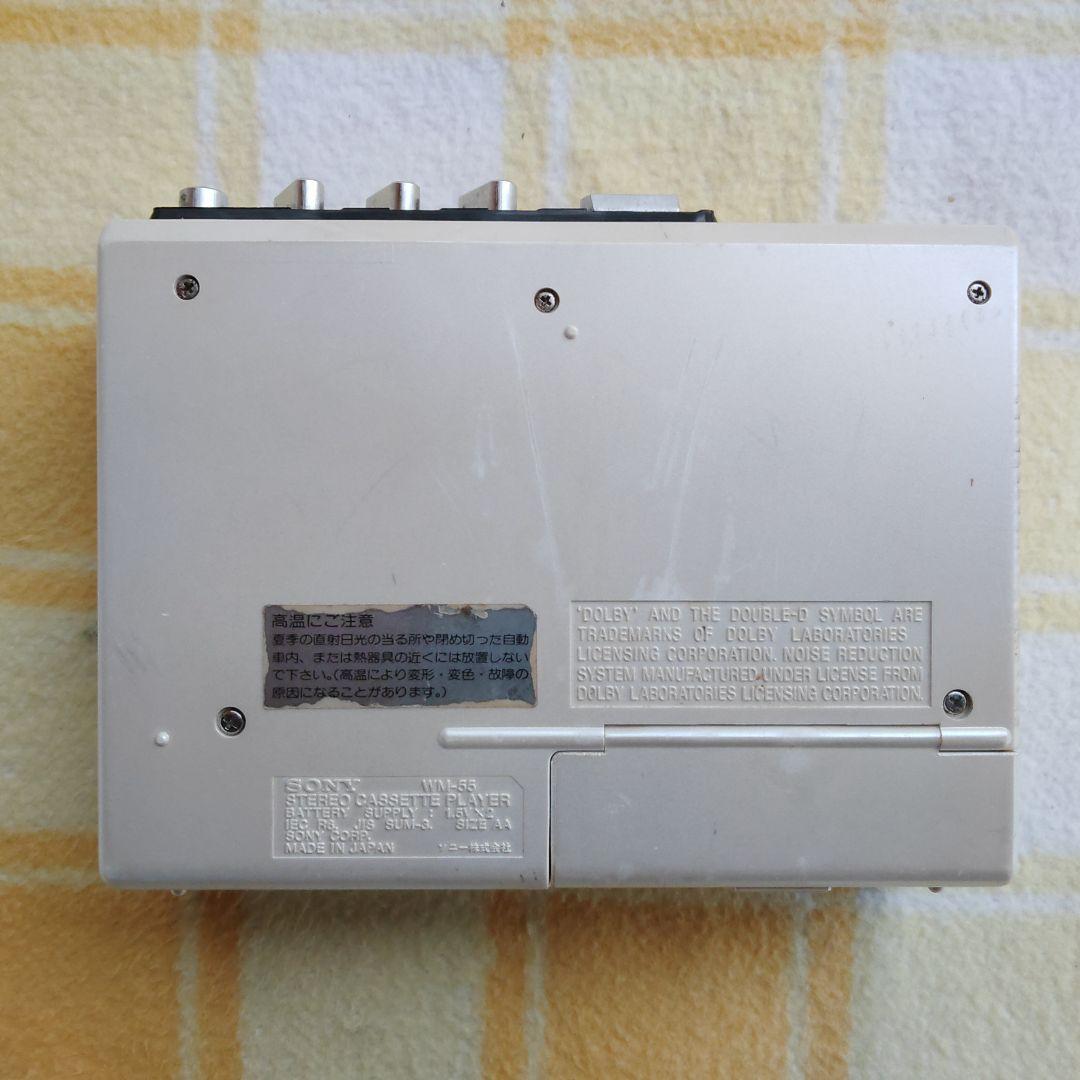 【希少】SONY WM-55 カセットプレーヤー　イヤホンとケース付　ジャンク品