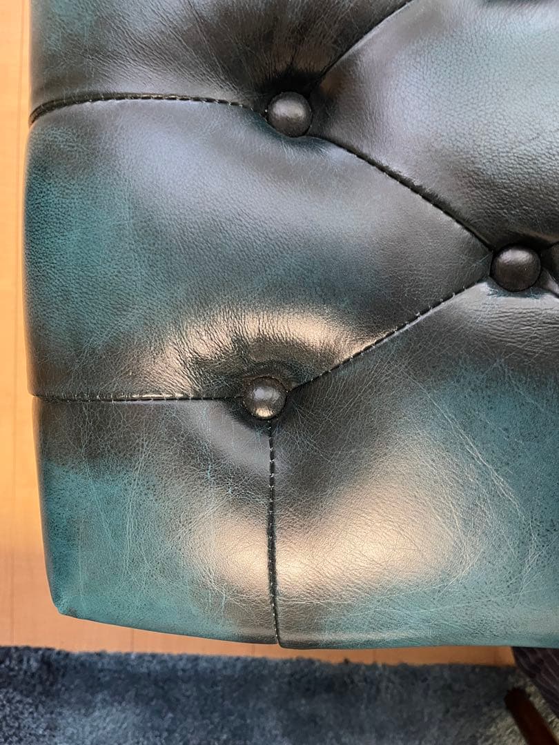 本革 スツール チェスターフィールド レザー スツール