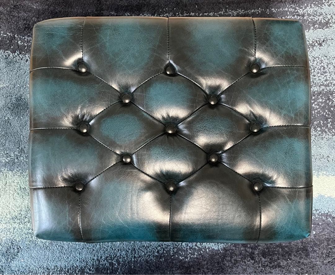 本革 スツール チェスターフィールド レザー スツール