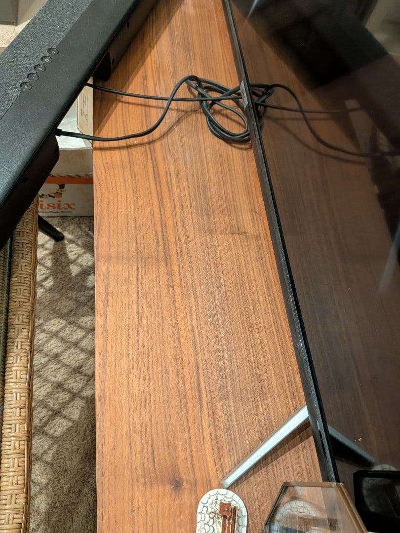 【IKEA/組み立て済】テレビ台ウォールナット 160×40×50cm