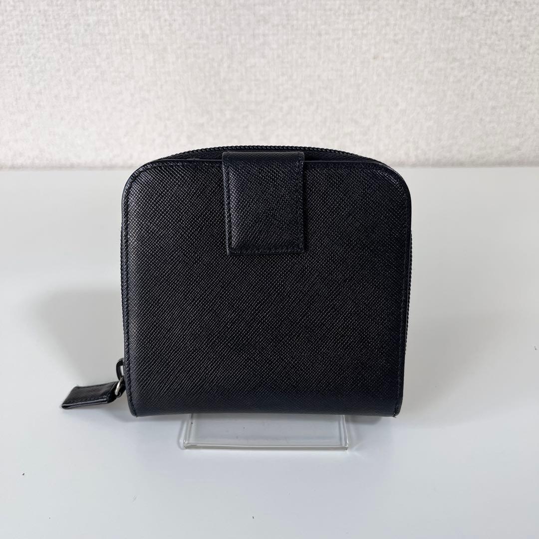 PRADA プラダ サフィアーノ レザー トライアングルロゴ ブラック 財布
