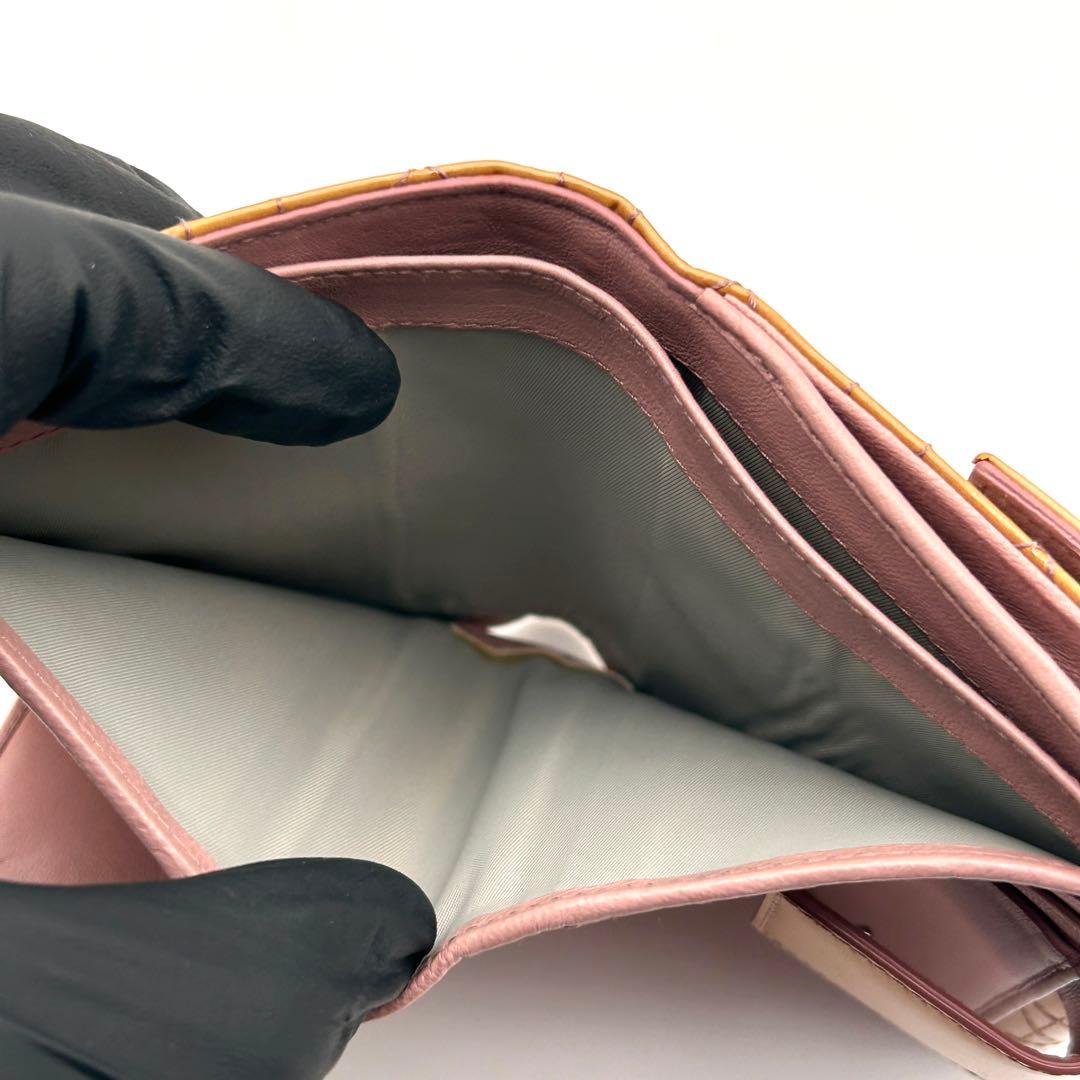 Christian Dior ディオール 二つ折り財布 エナメル レザー 良品