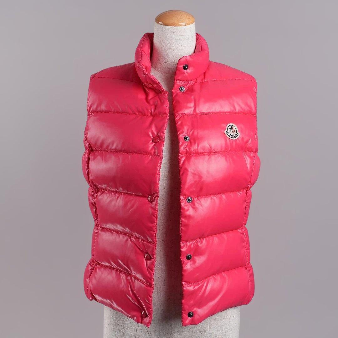 【ゆと】モンクレール ダウンベスト サイズ1 レディース ピンク