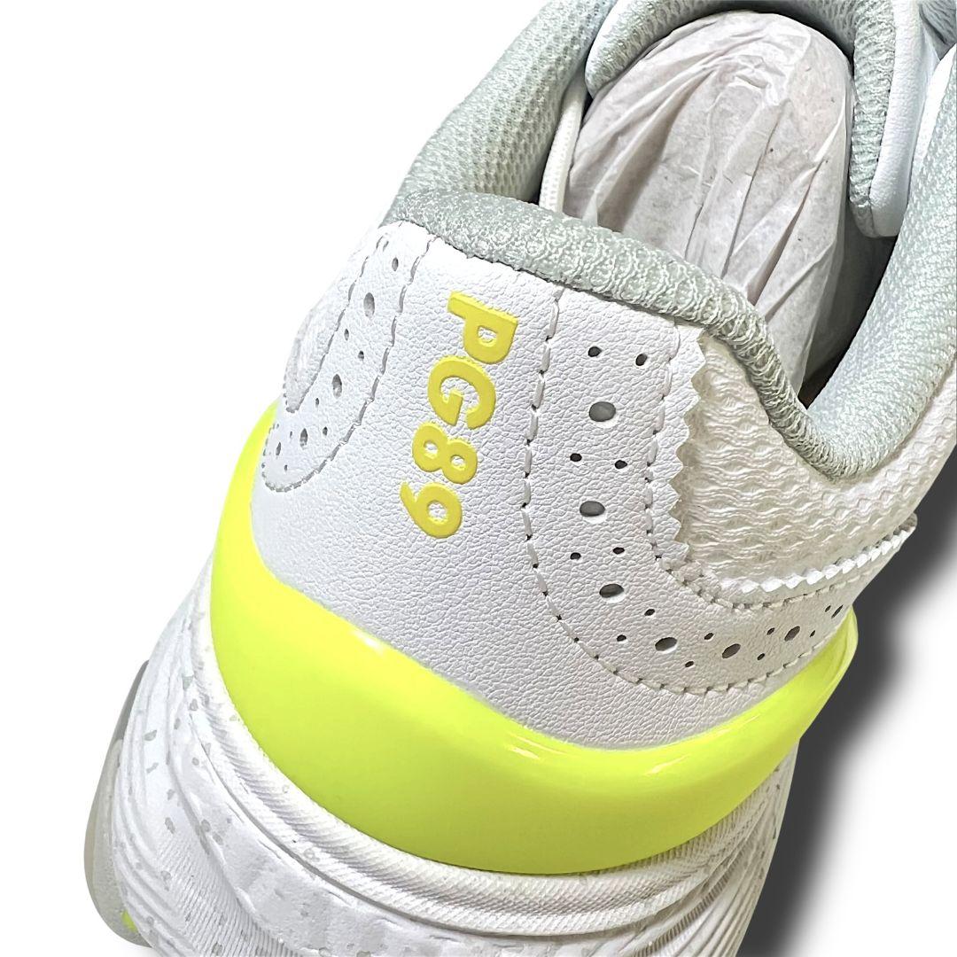 パーリーゲイツ ウィングチップTYPE スパイクレス ゴルフシューズ 白×黄色