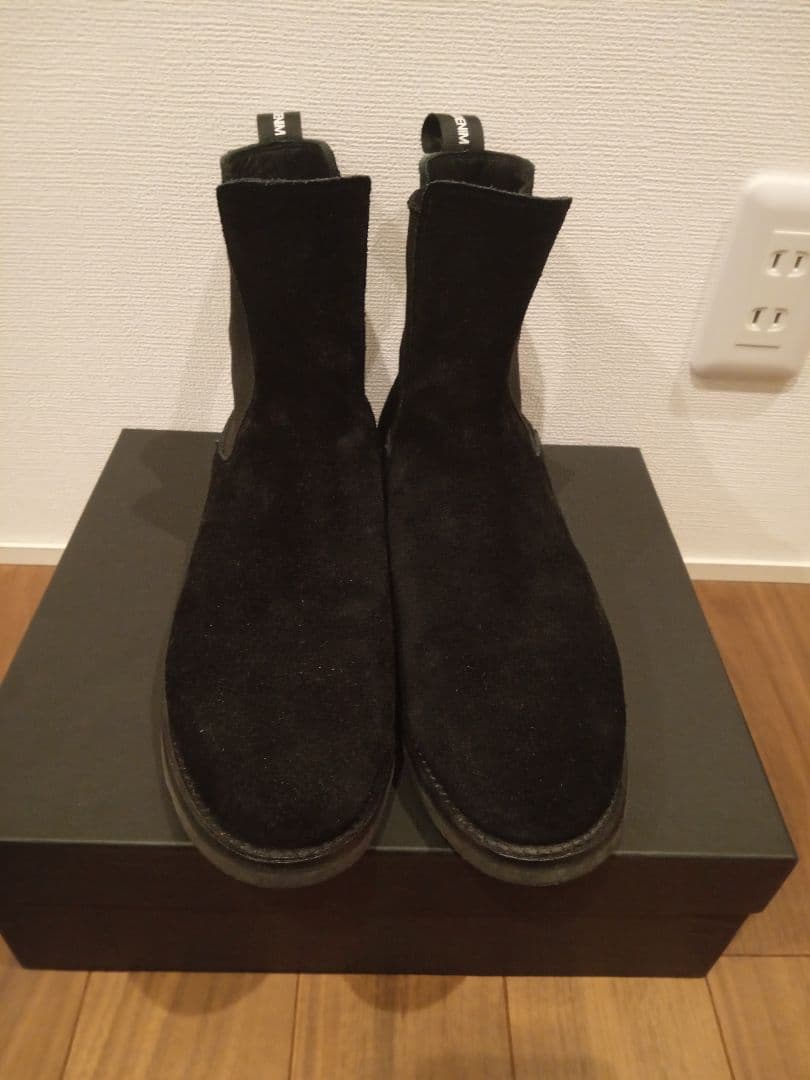 ブラックスエードサイドゴアブーツ