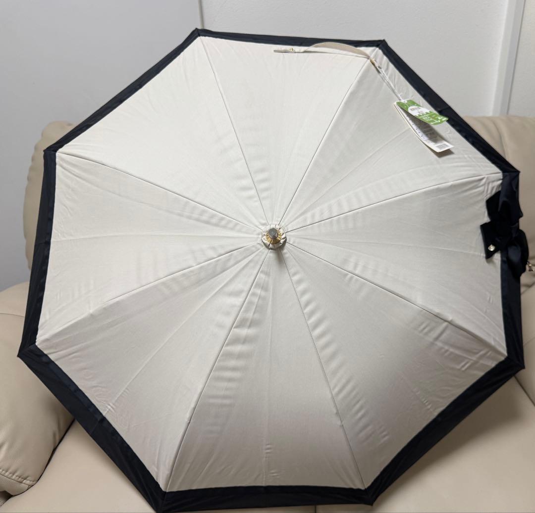 ランバンオンブルー　ビジューリボン　晴雨兼用日傘
