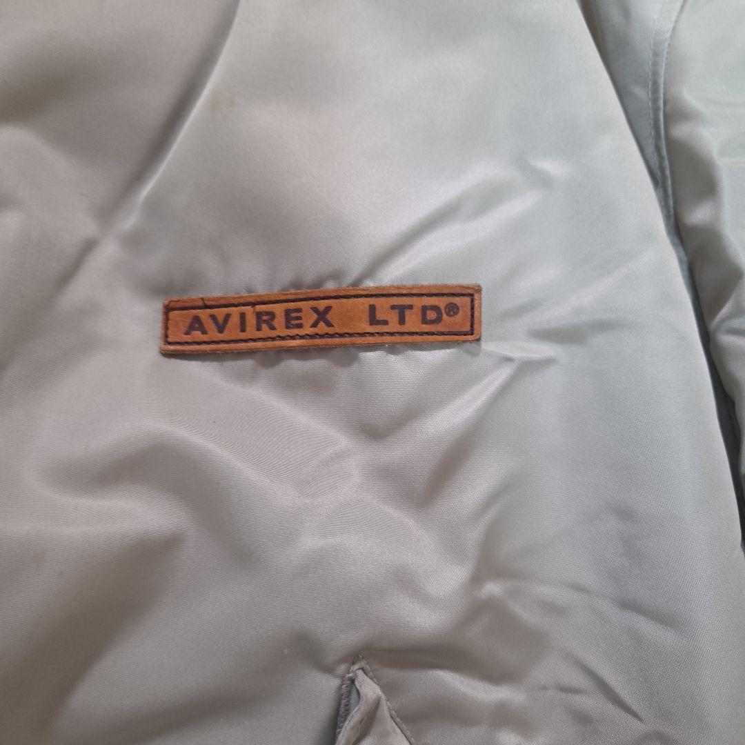 AVIREX MA-1 USA製 レザー ロゴ Lサイズ
