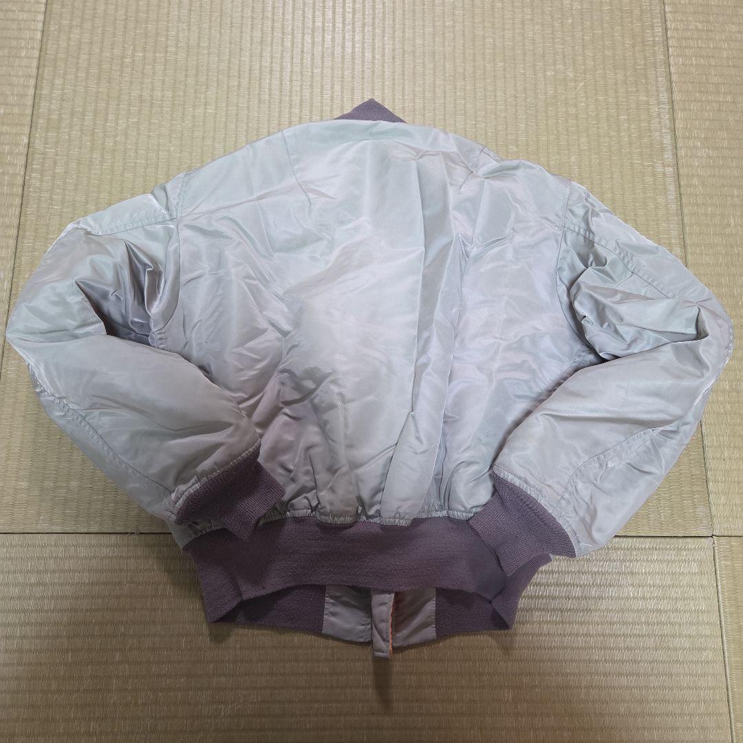 AVIREX MA-1 USA製 レザー ロゴ Lサイズ