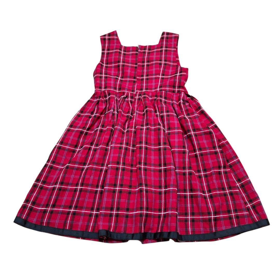 メゾピアノ　アリス柄ワンピース　ジャンパースカート　140 チェック