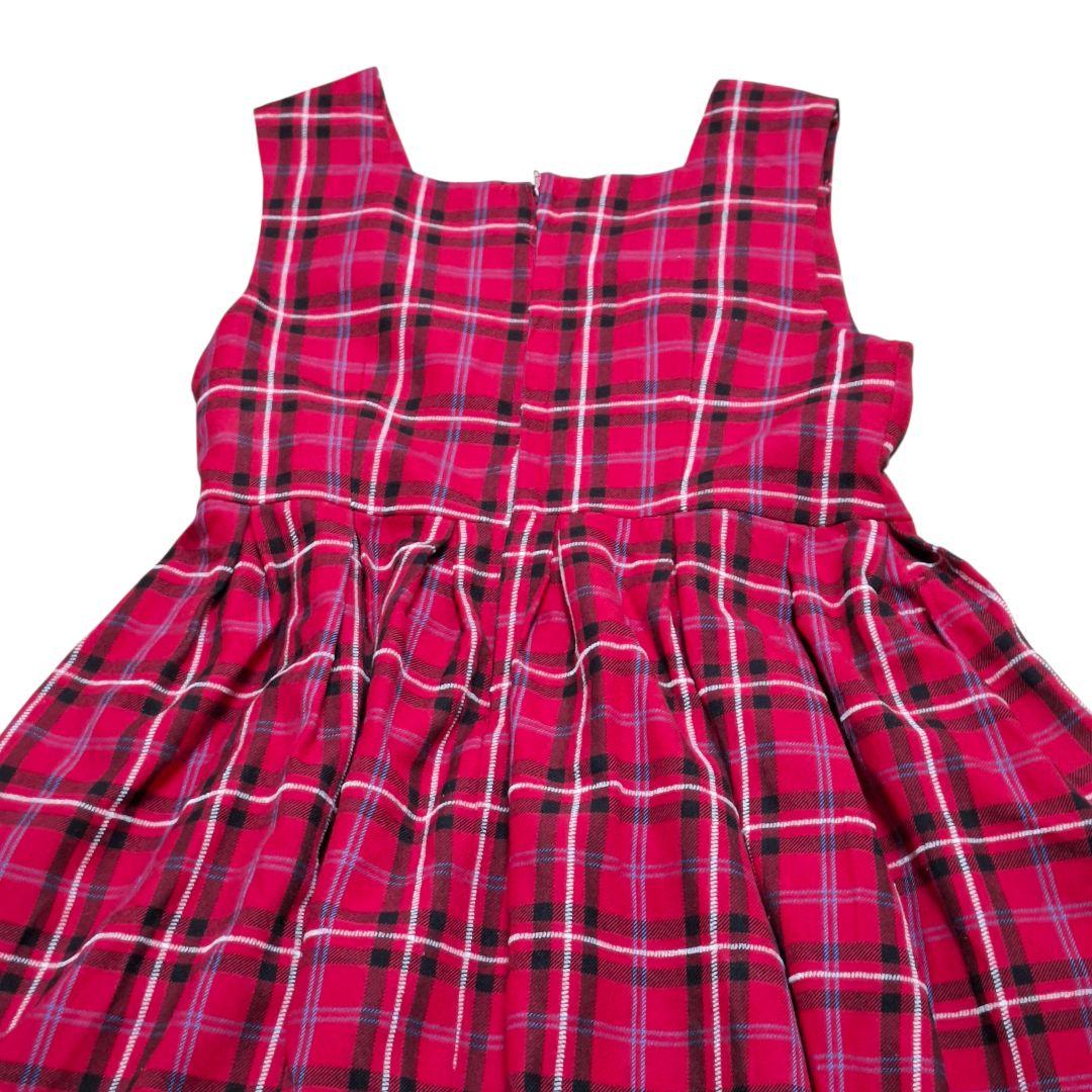 メゾピアノ　アリス柄ワンピース　ジャンパースカート　140 チェック