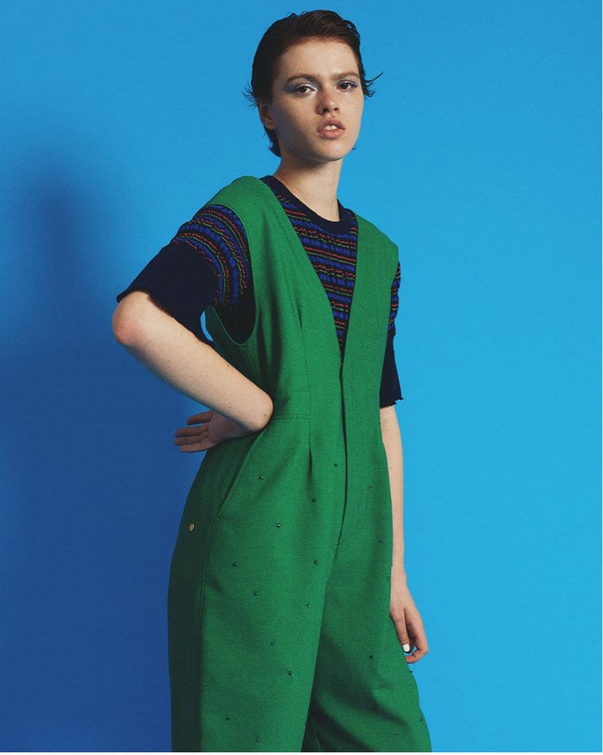 MUVEIL 水しぶきビジューサロペット muveil