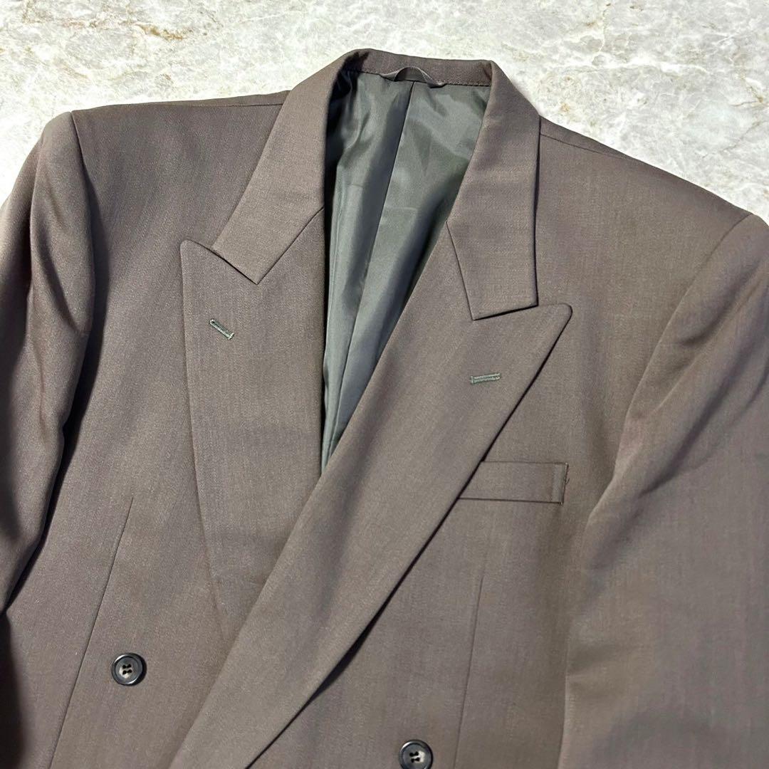 レトロ 茶色 ブラウンカラー ウール ダブル セットアップ スーツ 成人式