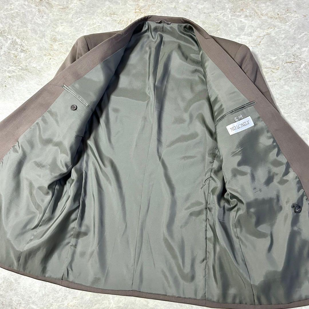 レトロ 茶色 ブラウンカラー ウール ダブル セットアップ スーツ 成人式